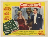 5w501 HOW TO MARRY A MILLIONAIRE LC #6 1953 sexy Marilyn Monroe grabbed by Alex D'Arcy w/ eyepatch!