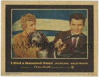 5w503 I DIED A THOUSAND TIMES LC #1 1955 Shelley Winters & dog in car with killer Jack Palance!