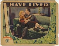5w504 I HAVE LIVED LC 1933 Alan Dinehart & sexy Anita Page getting cozy on the couch, ultra rare!