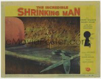 5w517 INCREDIBLE SHRINKING MAN LC #3 1957 tiny Grant Williams by giant yarn ball & scissors!