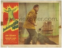 5w518 INDESTRUCTIBLE MAN LC 1956 Lon Chaney kills policeman, as he escapes from prison!