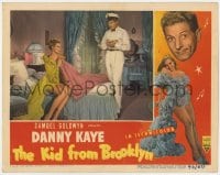 5w528 KID FROM BROOKLYN LC 1946 milkman Danny Kaye stares at super sexy Virginia Mayo in bed!