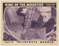 5w533 KING OF THE MOUNTIES chapter 11 LC 1942 c/u of Rocky Lane fighting in Deliberate Murder!