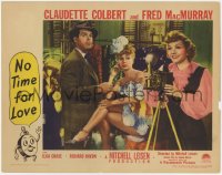 5w653 NO TIME FOR LOVE LC 1943 Fred MacMurray, Claudette Colbert with camera, sexy June Havoc!
