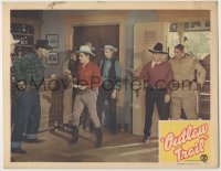 5w672 OUTLAW TRAIL LC 1944 bad guy draws his gun on Hoot Gibson & Bob Steele in saloon!