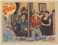5w676 PAL FROM TEXAS LC 1940 Bob Steele with gun stops bad guys from coming through the door!