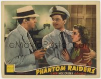 5w688 PHANTOM RAIDERS LC 1940 Walter Pidgeon shows bloody murder weapon to John Carroll & Rice!