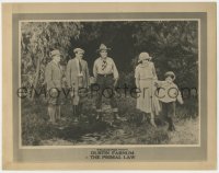 5w701 PRIMAL LAW LC 1921 Dustin Farnum & men smile at woman & child crossing a small stream!