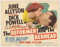 5w147 REFORMER & THE REDHEAD TC 1950 June Allyson & Dick Powell in a love story with 1,000 laughs!