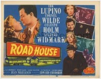 5w150 ROAD HOUSE TC R1953 Ida Lupino, Cornel Wilde, Richard Widmark, Celeste Holm, film noir!