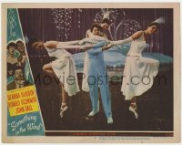 5w806 SOMETHING IN THE WIND LC #3 1947 wacky image of pretty dancers twisting Donald O'Connor!