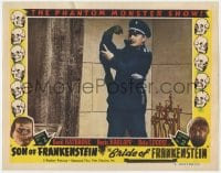 5w809 SON OF FRANKENSTEIN/BRIDE OF FRANKENSTEIN LC #3 1948 close up of Lionel Atwill in uniform!
