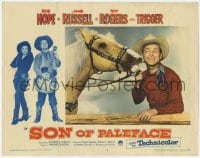 5w811 SON OF PALEFACE LC #4 1952 great close up of Trigger giving smiling Roy Rogers a kiss!