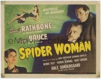5w166 SPIDER WOMAN TC 1944 Gale Sondergaard in title role, Basil Rathbone & Nigel Bruce!