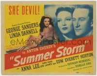 5w170 SUMMER STORM TC 1944 sexy she devil Linda Darnell, George Sanders, directed by Douglas Sirk!