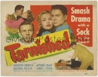 5w175 TARNISHED TC 1950 Dorothy Patrick, Arthur Franz, Fuller, smash drama w/ a sock to the heart!