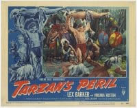 5w856 TARZAN'S PERIL LC #3 1951 Lex Barker uses native man as weapon against many other men!
