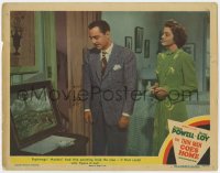 5w866 THIN MAN GOES HOME LC #3 1944 William Powell & Myrna Loy try to find a clue in the painting!
