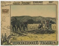 5w874 THUNDERBOLT'S TRACKS LC 1927 cowboy Jack Perrin draws his gun on soldiers in trench!