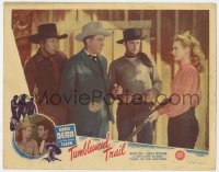 5w894 TUMBLEWEED TRAIL LC #4 1946 pretty Shirley Patterson uses her rifle to threaten bad guys!