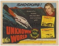 5w189 UNKNOWN WORLD TC 1951 When Worlds Collide ripoff, a journey to the center of the Earth!