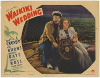 5w924 WAIKIKI WEDDING LC 1937 great portrait of Bing Crosby & Shirley Ross steering boat!