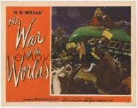 5w926 WAR OF THE WORLDS LC #3 1953 H.G. Wells classic, crowd of people trying to escape aliens!