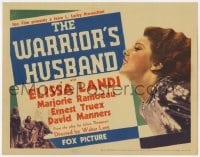 5w194 WARRIOR'S HUSBAND TC 1933 great profile of pretty Elissa Landi, from Greek myth, ultra rare!