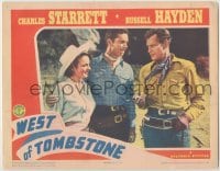 5w937 WEST OF TOMBSTONE LC 1942 renowned heroes Charles Starrett & Russell Hayden, Marcella Martin