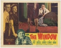 5w964 WINDOW LC #3 1949 Paul Stewart stares up at murderous woman holding scissors!