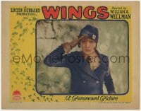 5w965 WINGS LC 1928 Clara Bow in uniform saluting in non-linen scene not used in linen set, rare!