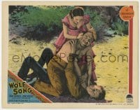 5w970 WOLF SONG LC 1929 Lupe Velez tries to pull barechested Louis Wolheim off Gary Cooper, rare!