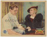 5w978 WOMEN MUST DRESS LC 1935 close up of pretty Minna Gombell comforting doctor Hardie Albright!