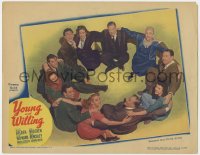 5w989 YOUNG & WILLING LC 1943 overhead shot of William Holden, Susan Hayward & cast in a circle!