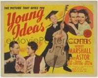 5w205 YOUNG IDEAS TC 1943 Herbert Marshall, Mary Astor, Susan Peters, great Al Hirschfeld art!