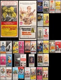 5x399 LOT OF 35 FORMERLY FOLDED AUSTRALIAN DAYBILLS 1960s-1980s images from a variety of movies!