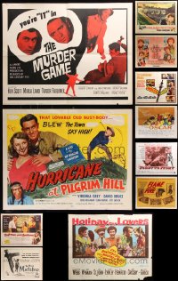 5x420 LOT OF 11 FORMERLY FOLDED HALF-SHEETS 1950s-1960s images from a variety of different movies!