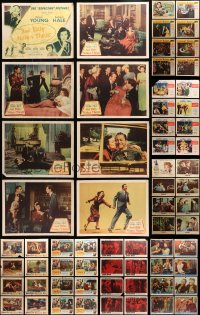 5x081 LOT OF 88 LOBBY CARDS 1950s complete sets from a variety of different movies!