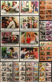5x083 LOT OF 72 LOBBY CARDS 1950s-1960s mostly complete sets from a variety of different movies!