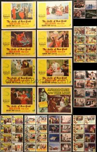 5x082 LOT OF 84 LOBBY CARDS 1950s incomplete sets from a variety of different movies!