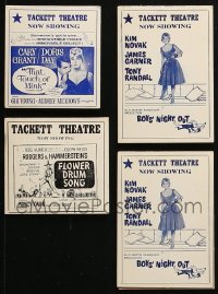 5x325 LOT OF 4 LOCAL THEATER MINI STANDEES 1960s That Touch of Mink, Boys' Night Out & more!