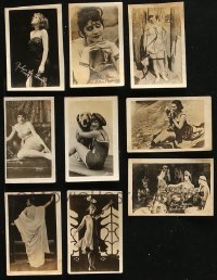 5x369 LOT OF 9 CIGARETTE CARDS OF SEXY SILENT FEMALE STARS 1910s portraits w/facsimile signatures!