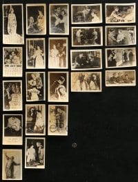5x373 LOT OF 22 SCENE CIGARETTE CARDS 1910s portraits w/facsimile signatures!