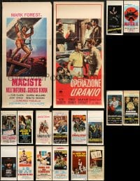 5x390 LOT OF 20 FORMERLY FOLDED ITALIAN LOCANDINAS 1960s-1980s from a variety of movies!