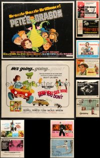 5x416 LOT OF 16 MOSTLY FORMERLY FOLDED HALF-SHEETS 1960s images from a variety of different movies!