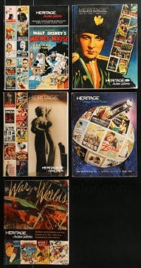 5x175 LOT OF 5 HERITAGE MOVIE POSTER AUCTION CATALOGS 2000s great color images!
