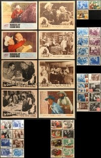 5x084 LOT OF 51 WESTERN LOBBY CARDS 1940s-1950s incomplete sets from a variety of cowboy movies!