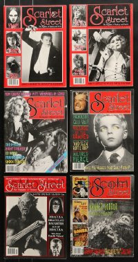 5x119 LOT OF 6 SCARLET STREET MOVIE MAGAZINES 1992-1994 filled with horror film articles & photos!