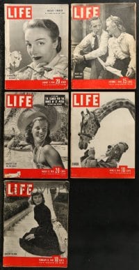 5x128 LOT OF 5 LIFE 1946-50 MAGAZINES 1946-1950 filled with great images & articles!