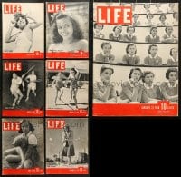 5x114 LOT OF 7 LIFE 1938-40 MAGAZINES 1938-1940 filled with great images & articles!